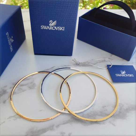 SWAROVSKI Crystal Cubist Bangle Set - Picture 3 of 7